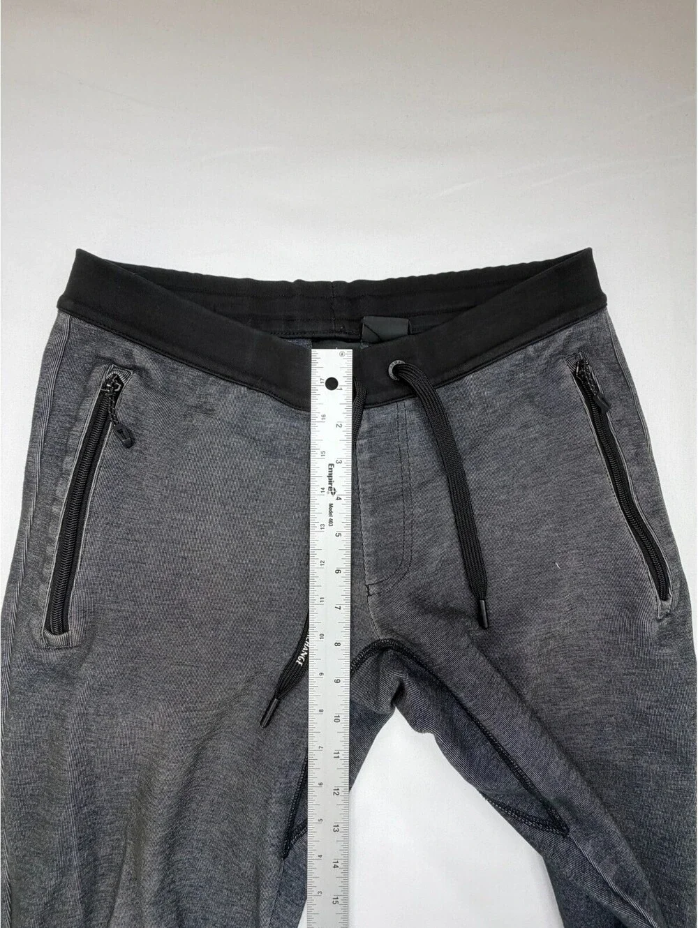 Armani Exchange Men's Sweatpants Drawstring Zip Pocket Solid Size S Gray
